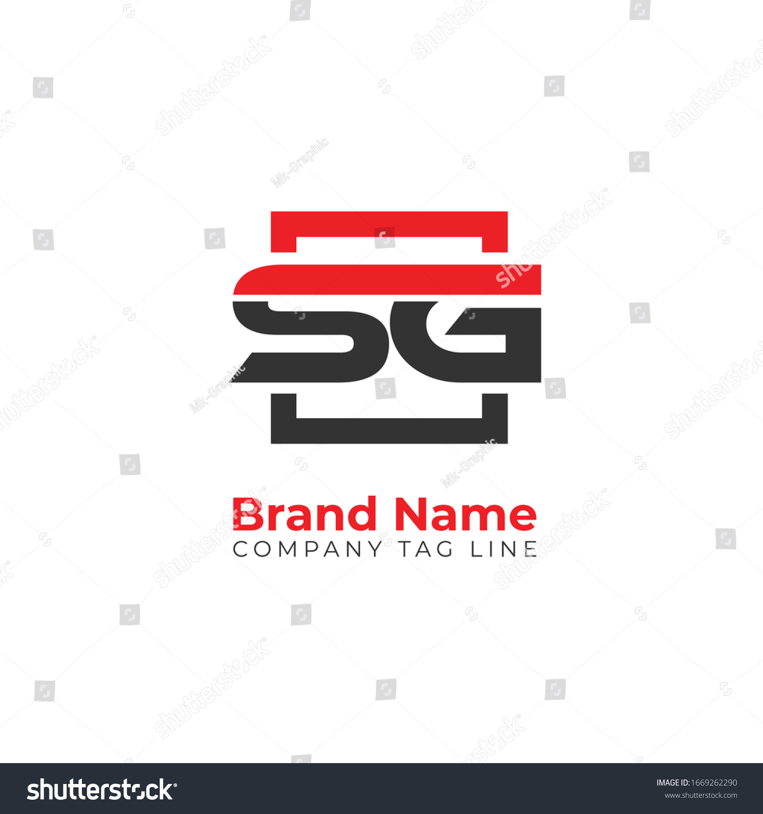 Sg Gs Alphabet Letters Monogram Icon Stock Vector (Royalty Free ...