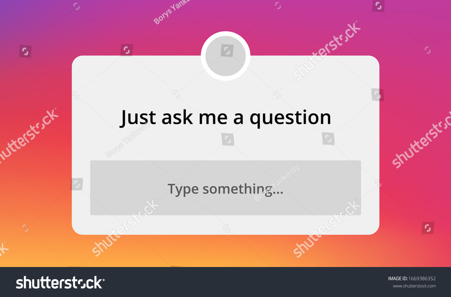 Instagram Question Sticker Ask Me Question Stock Vector (Royalty Free ...