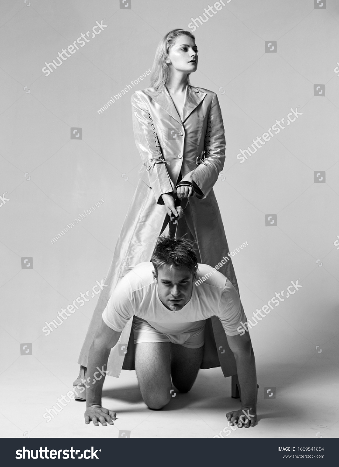 Madam Controling Her Sexual Slave Young Stock Photo 1669541854 Shutterstock