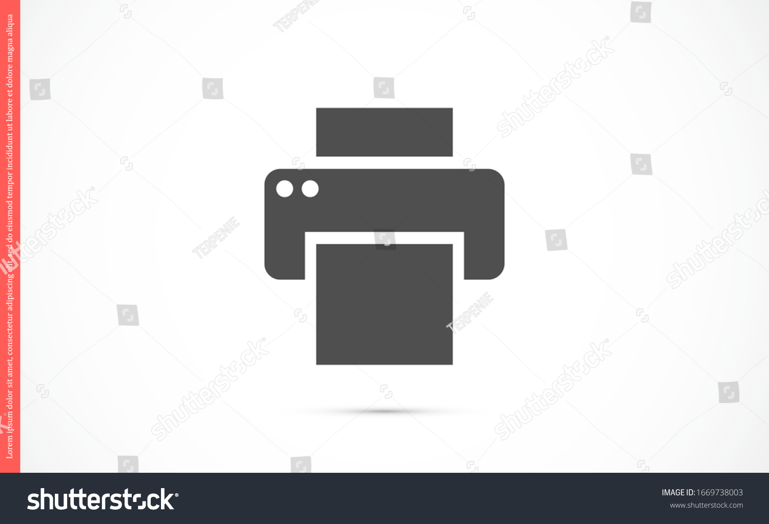 Printer Vector Icons Printer Printing Text Stock Vector (Royalty Free ...