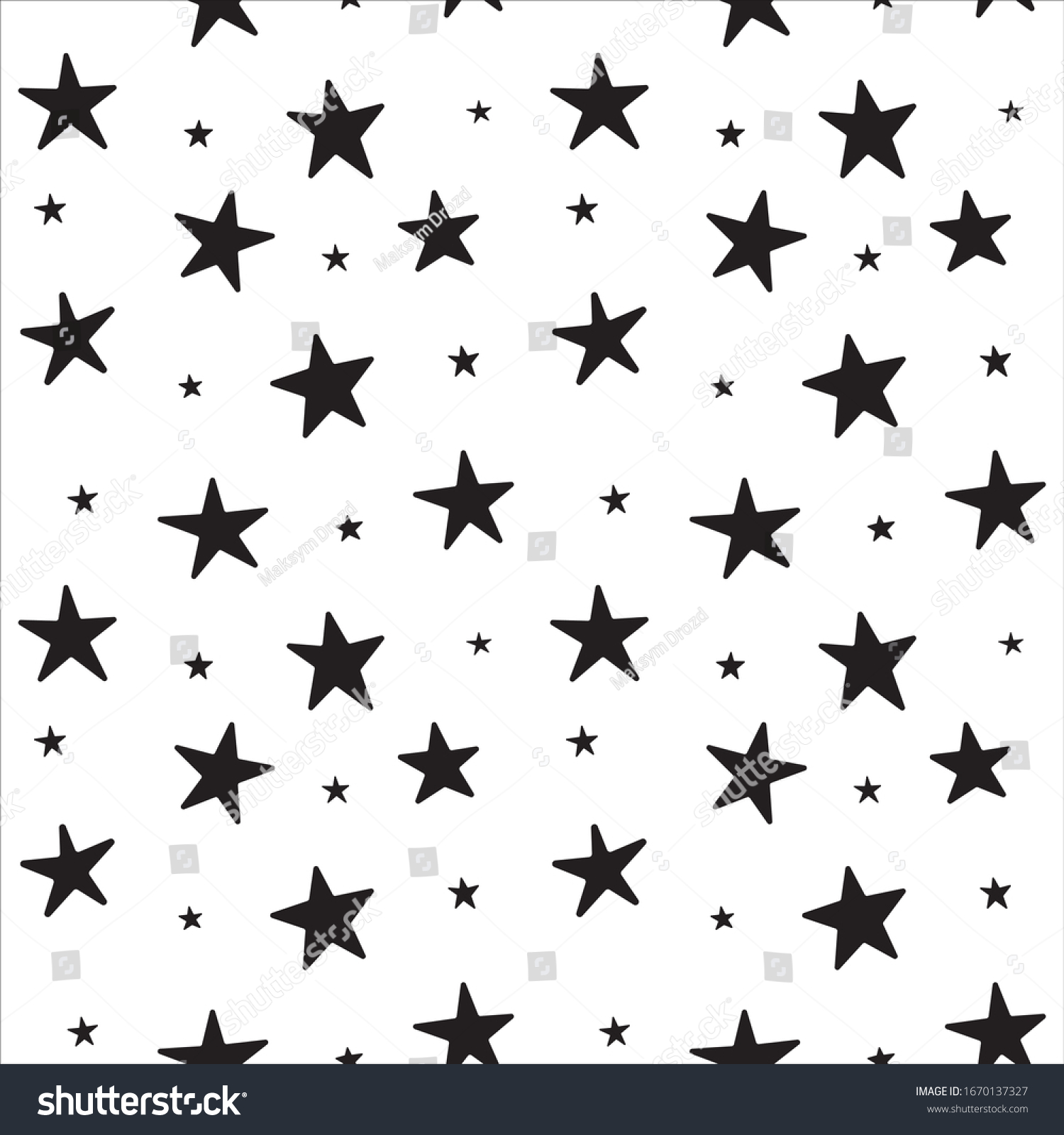 Seamless Texture Stars Vector Flat Illustration Stock Vector (Royalty ...