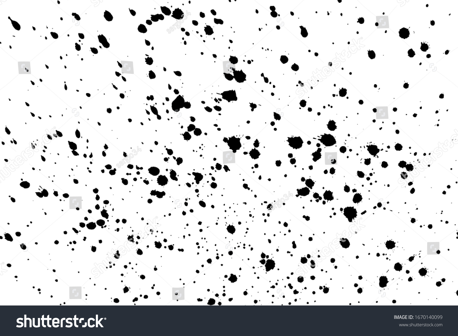 Black Blobs Isolated On White Ink Stock Vector (Royalty Free ...