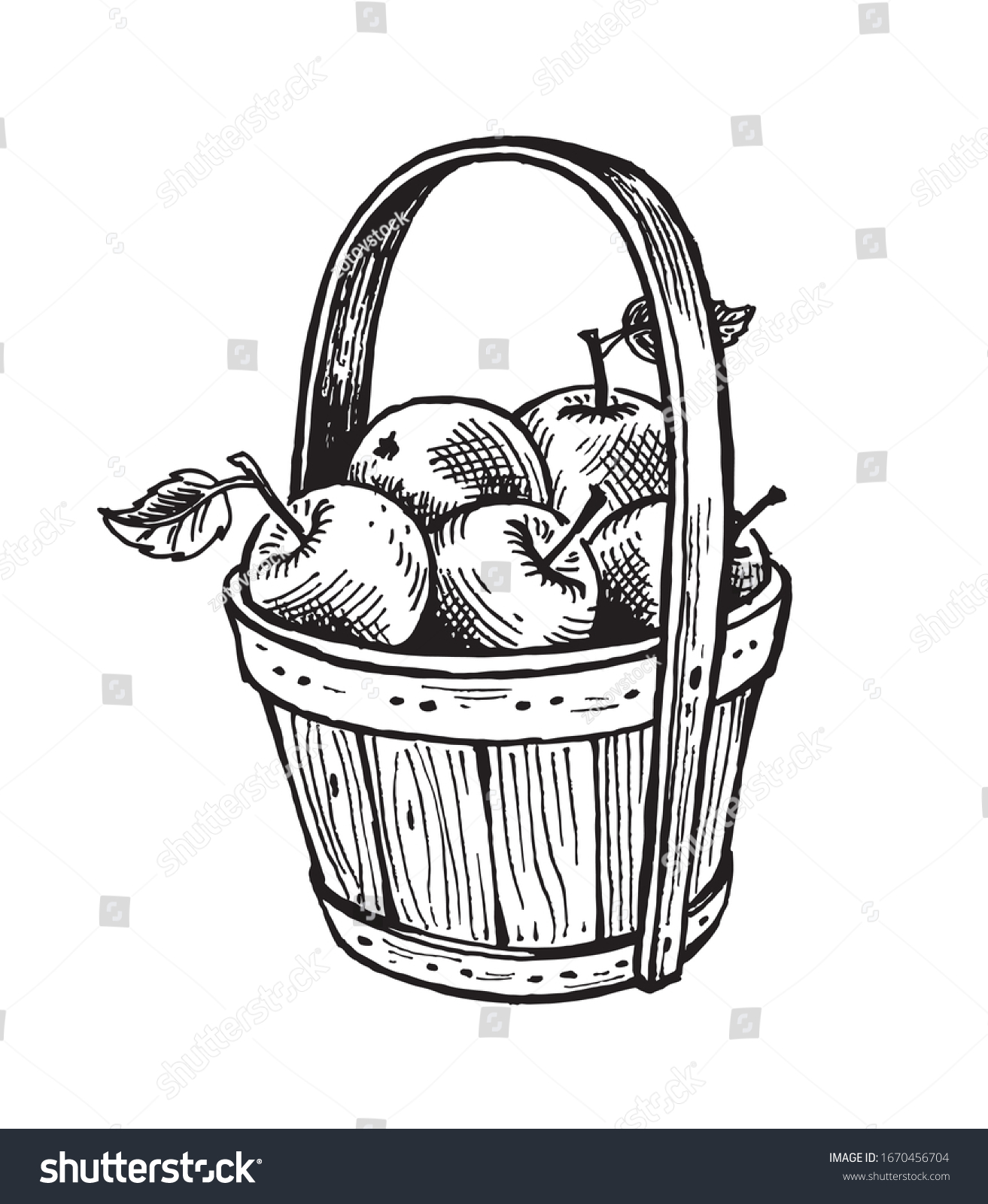 5,005 Apple Basket Drawing Images, Stock Photos & Vectors | Shutterstock