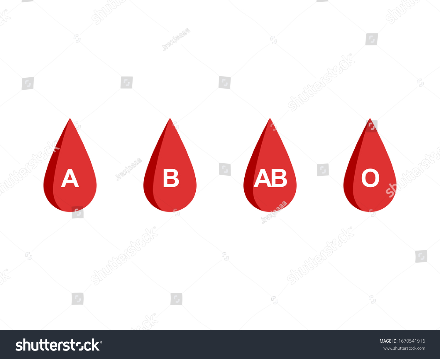 Blood Type Icon Isolated On White Stock Vector (Royalty Free ...