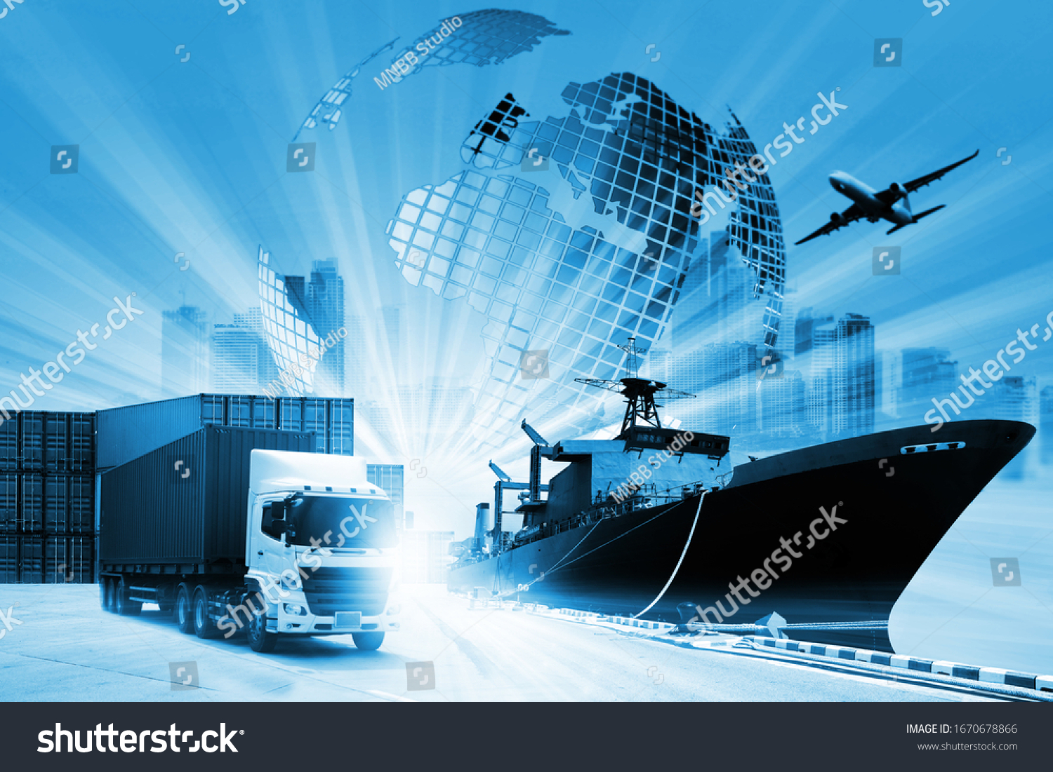 World Logistics Background Transportation Industry Shipping Stock Photo ...