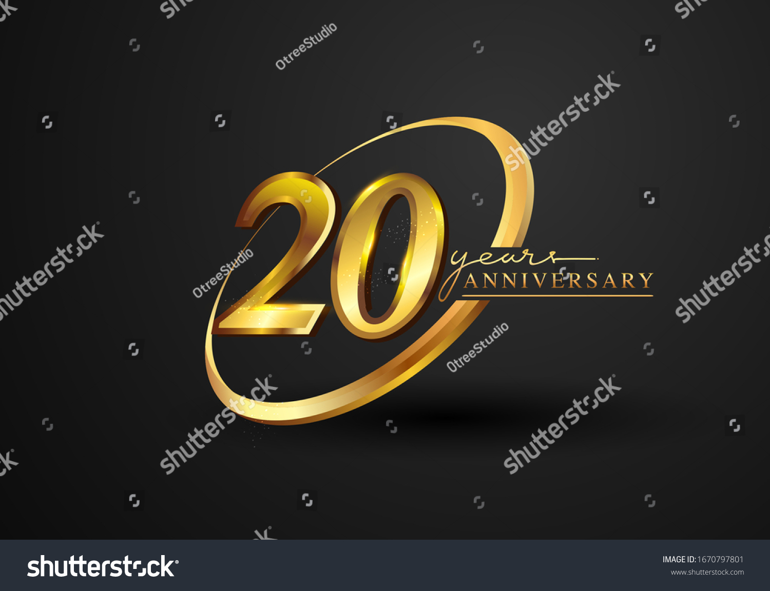 20 Years Anniversary Celebration Anniversary Logo Stock Vector (Royalty ...