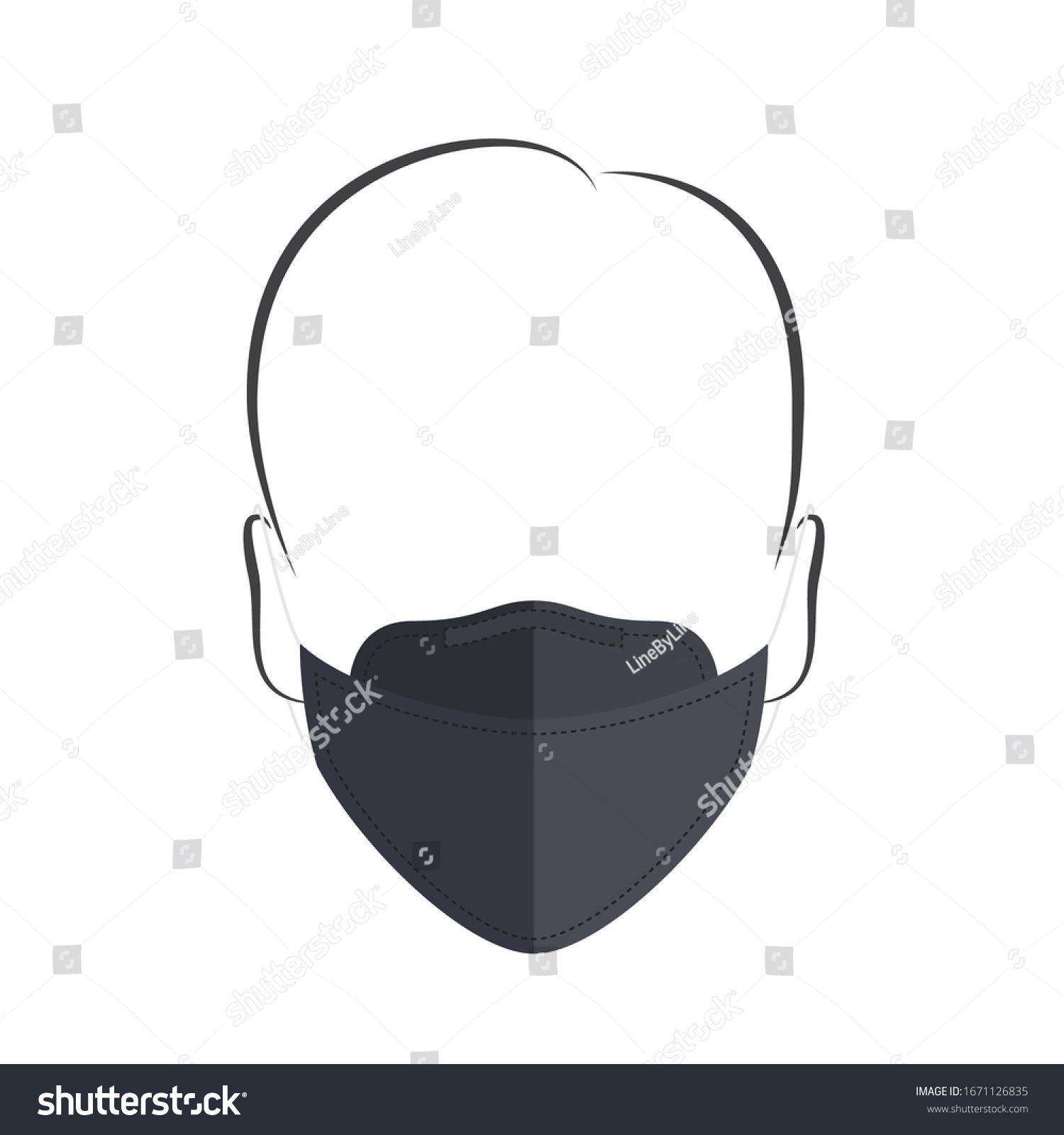 N95 Medical Protection Mask Kf94 Respiratory Stock Vector (Royalty Free ...