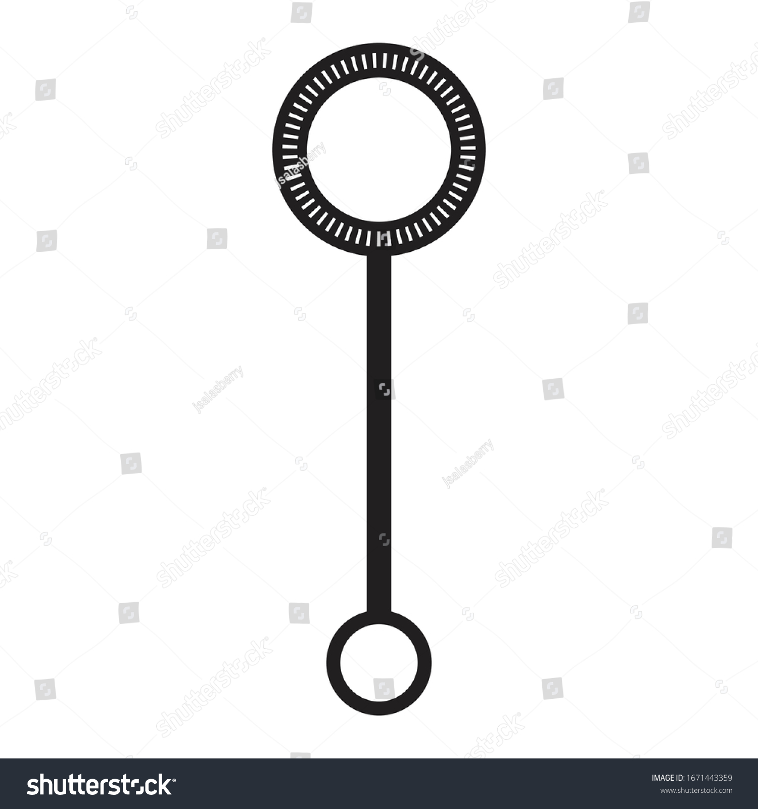 Bubble Wand Black White Isolated Stock Vector (Royalty Free) 1671443359