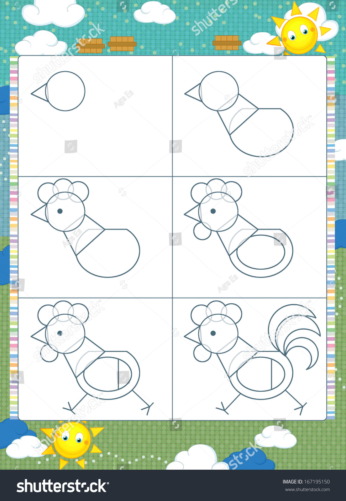 Learning Draw Illustration Children Stock Illustration 167195150 ...