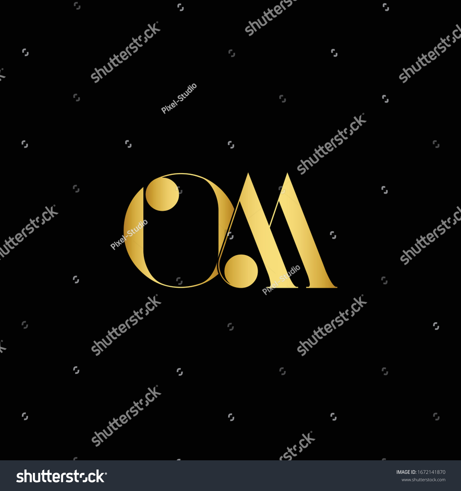 Om Logo Vector Graphic Branding Letter Stock Vector Royalty Free