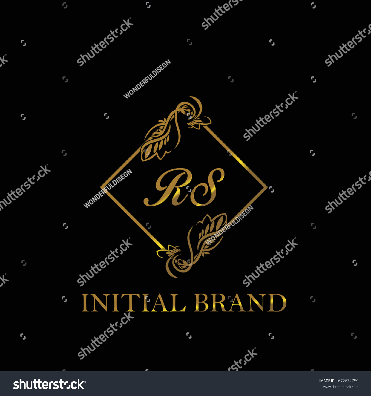 Rs Initial Wedding Logo Template Vector Stock Vector (Royalty Free ...