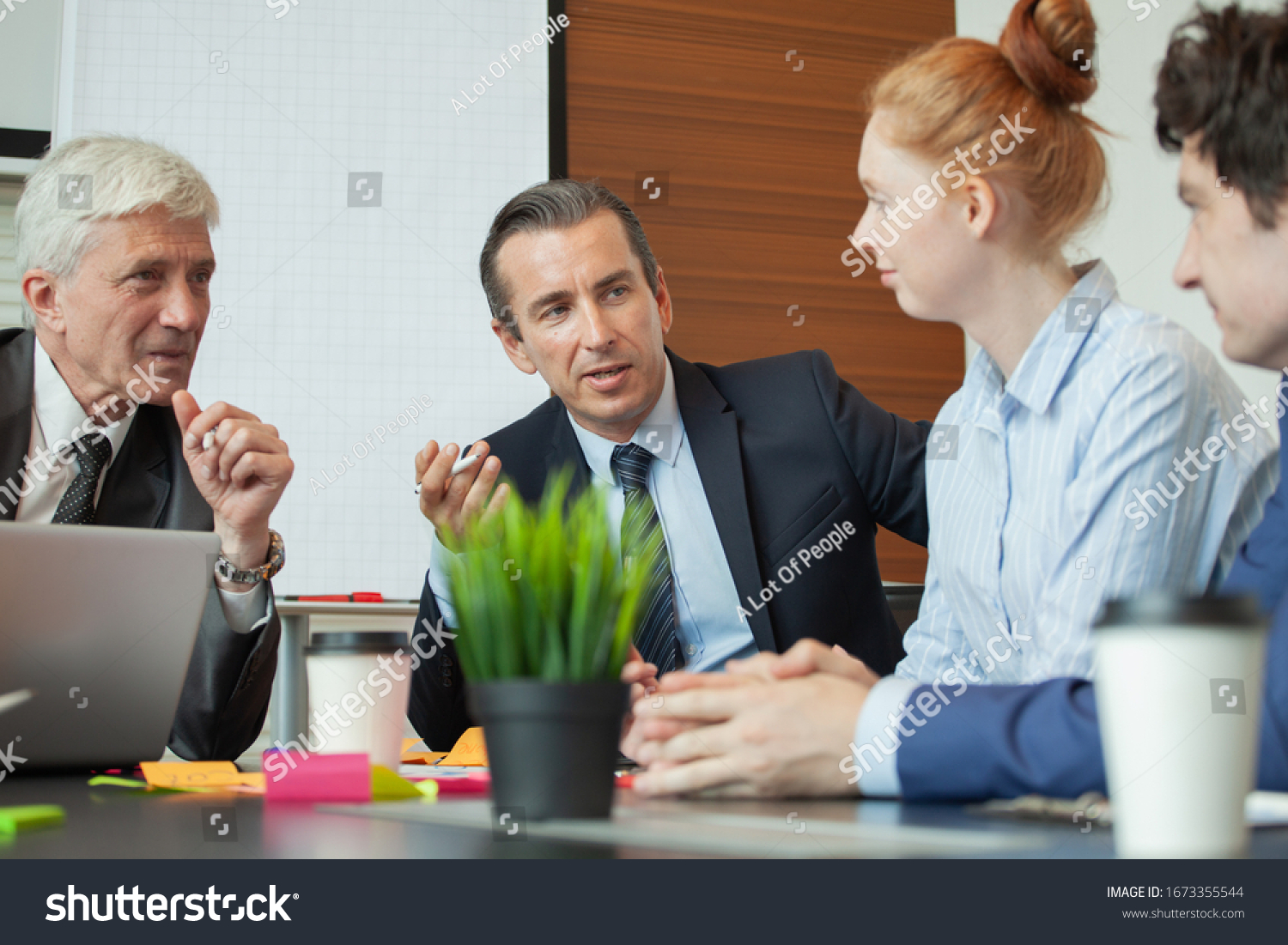 Working Process Business Meeting People Sitting Stock Photo 1673355544 ...