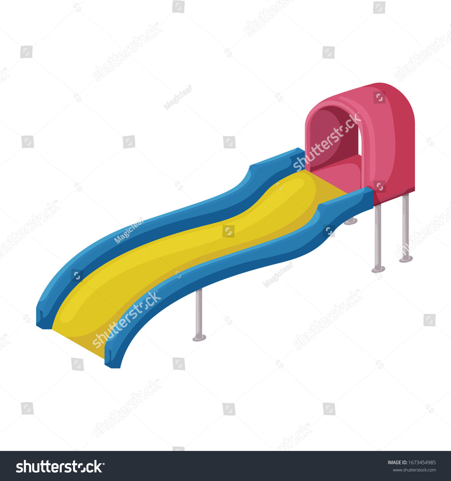 Water Slide Vector Iconcartoon Vector Icon Stock Vector Royalty Free