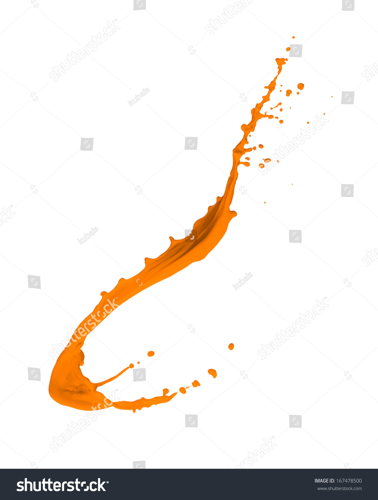 Orange Paint Splash Isolated On White Stock Photo 167478500 | Shutterstock