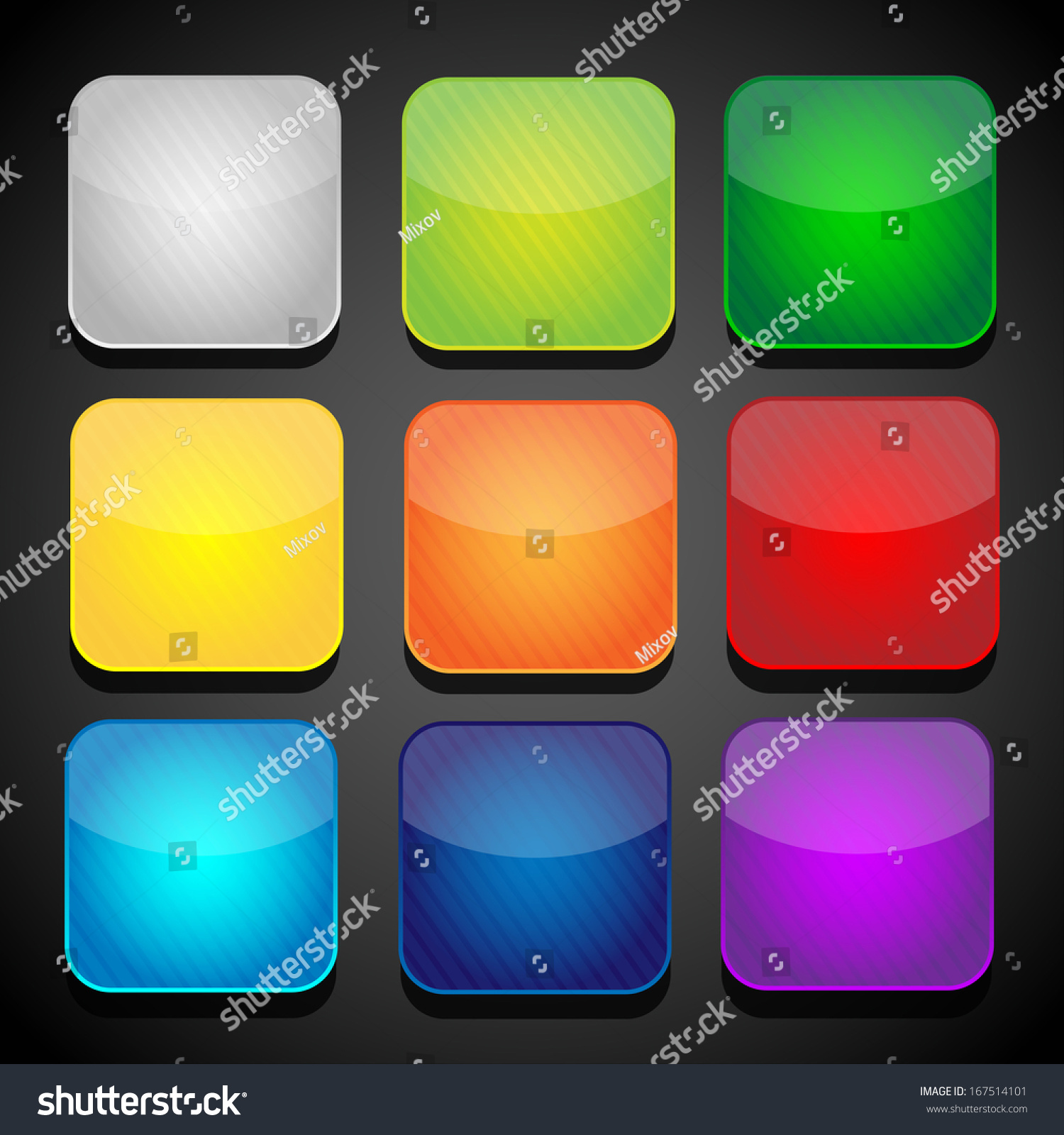 Set Color Apps Icons Background Stock Vector (Royalty Free) 167514101 ...