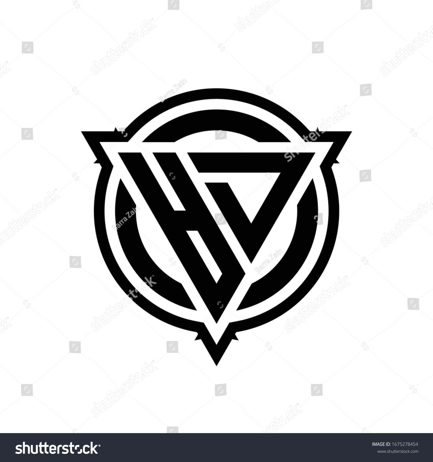 Ad Logo Triangle Shape Circle Outline Stock Vector (Royalty Free ...