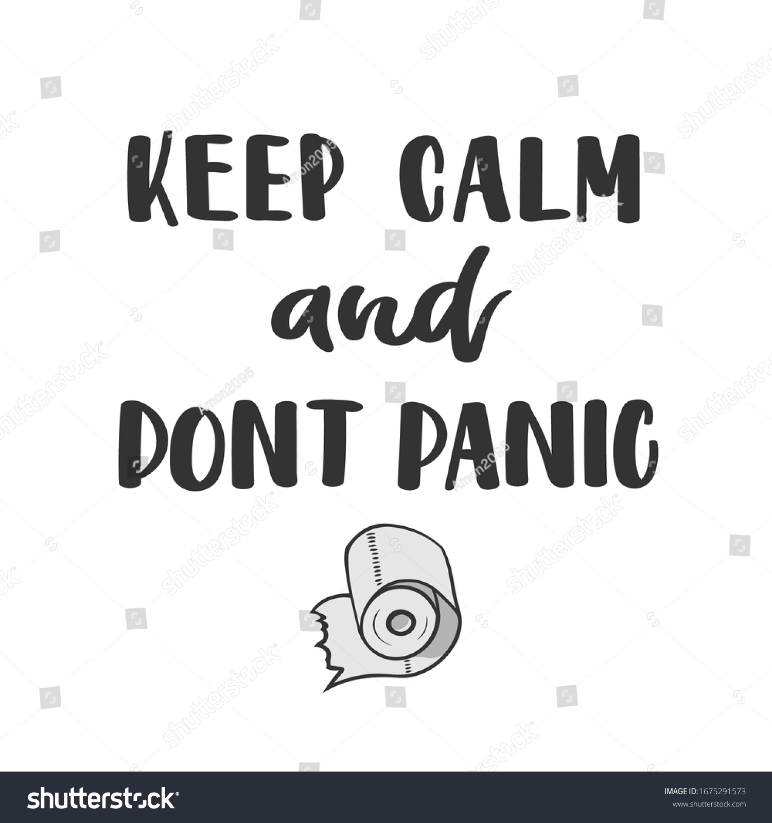 Keep Calm Dont Panic Hand Drawn Stock Vector Royalty Free 1675291573 Shutterstock 