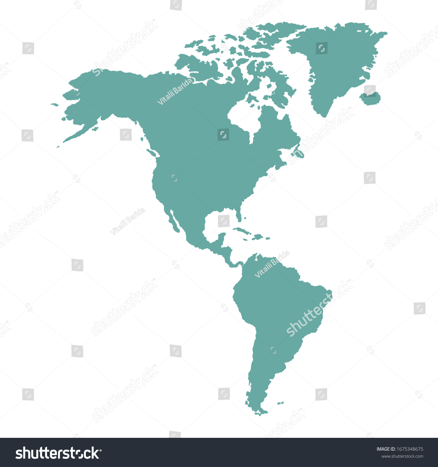 North South America Outline World Map Stock Vector Royalty Free Stock Vector North And South America Outline World Map Vector Illustration Isolated On White Map Of North And 1675348675