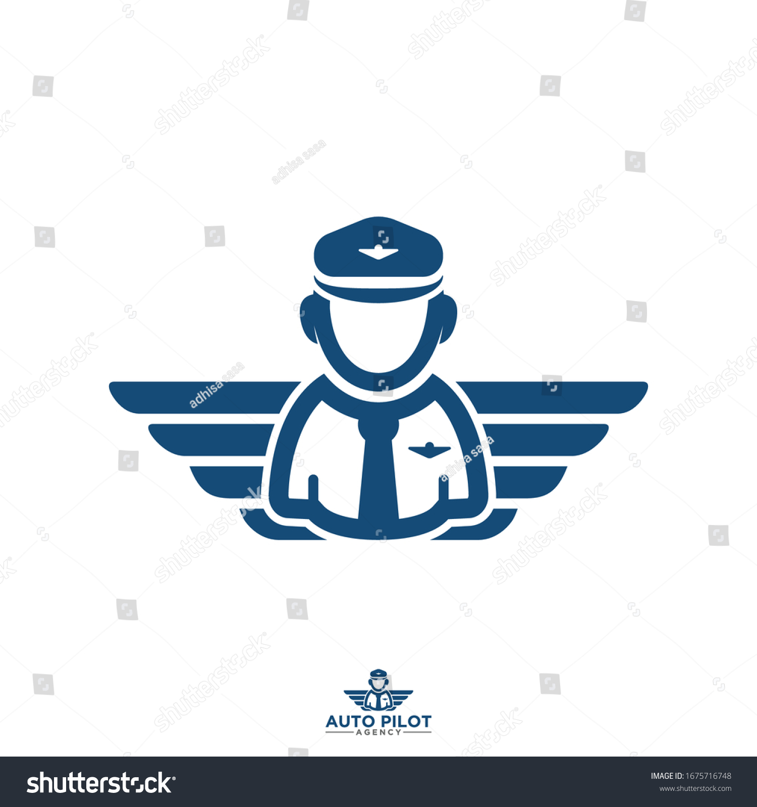 Aviator Logo Design Template Inspiration Logotype Stock Vector (Royalty ...