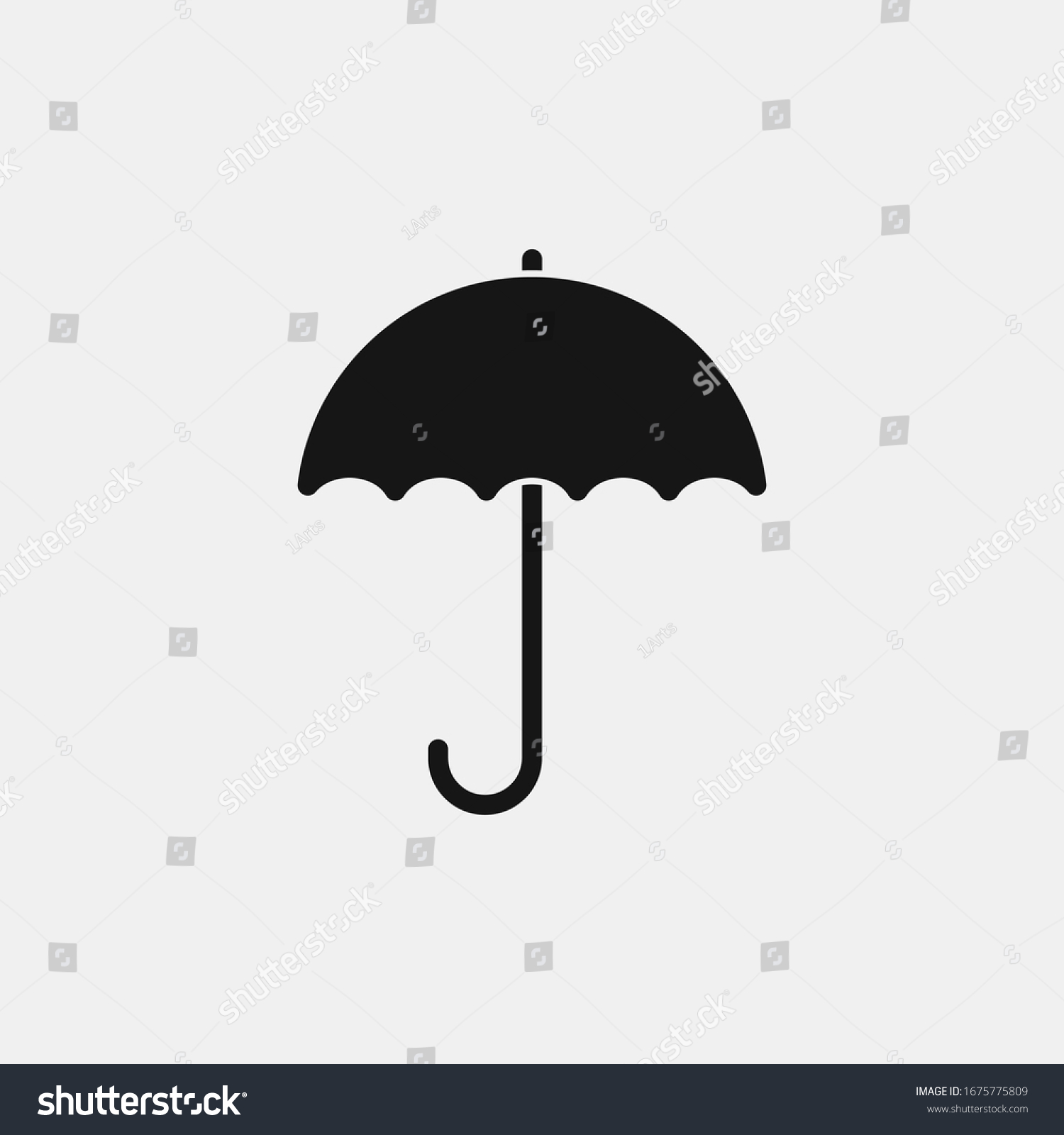 Umbrella Icon Logo Design Simple Flat Stock Vector (Royalty Free ...