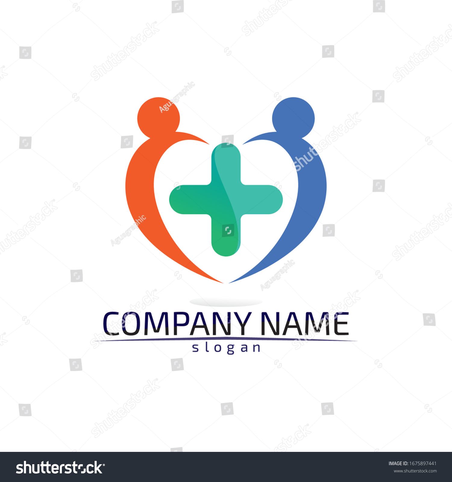 Hospital Logo Care Logo Health People Stock Vector (Royalty Free ...