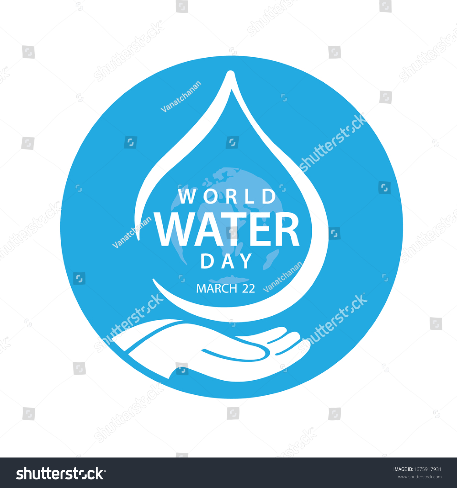 Save Water World Water Day Concept Stock Vector Royalty Free