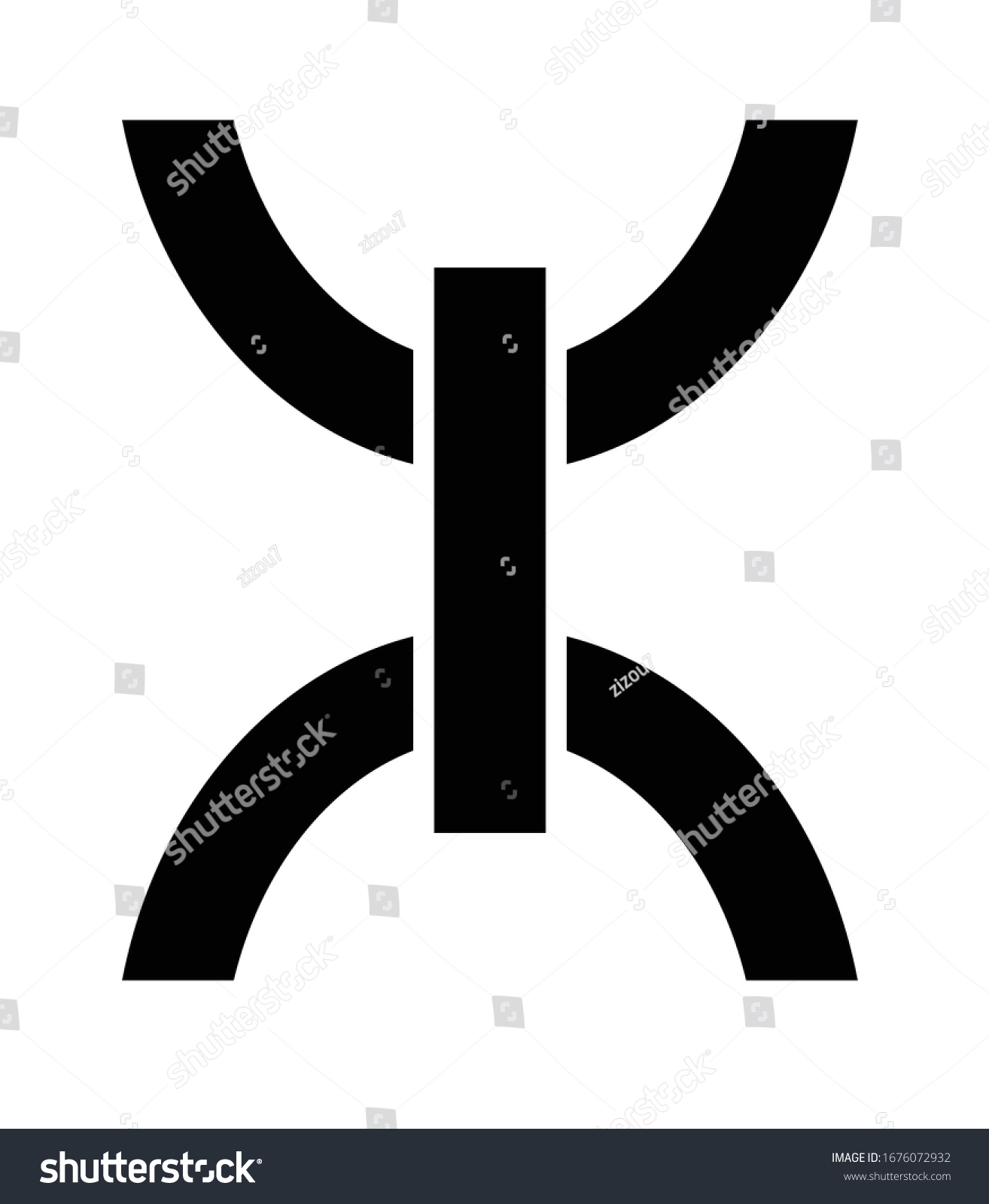 Amazigh Symbol On White Background Stock Vector (Royalty Free ...