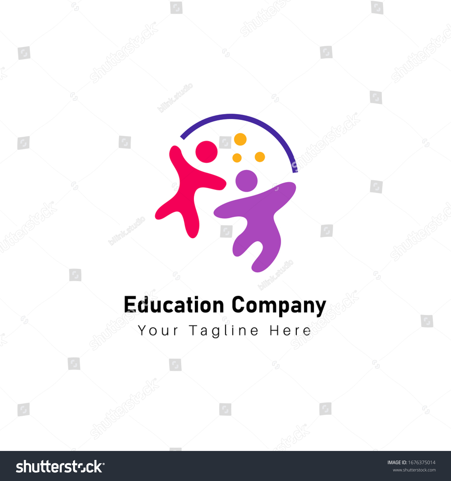 Youth Education Template Logo Library School Stock Vector (Royalty Free ...