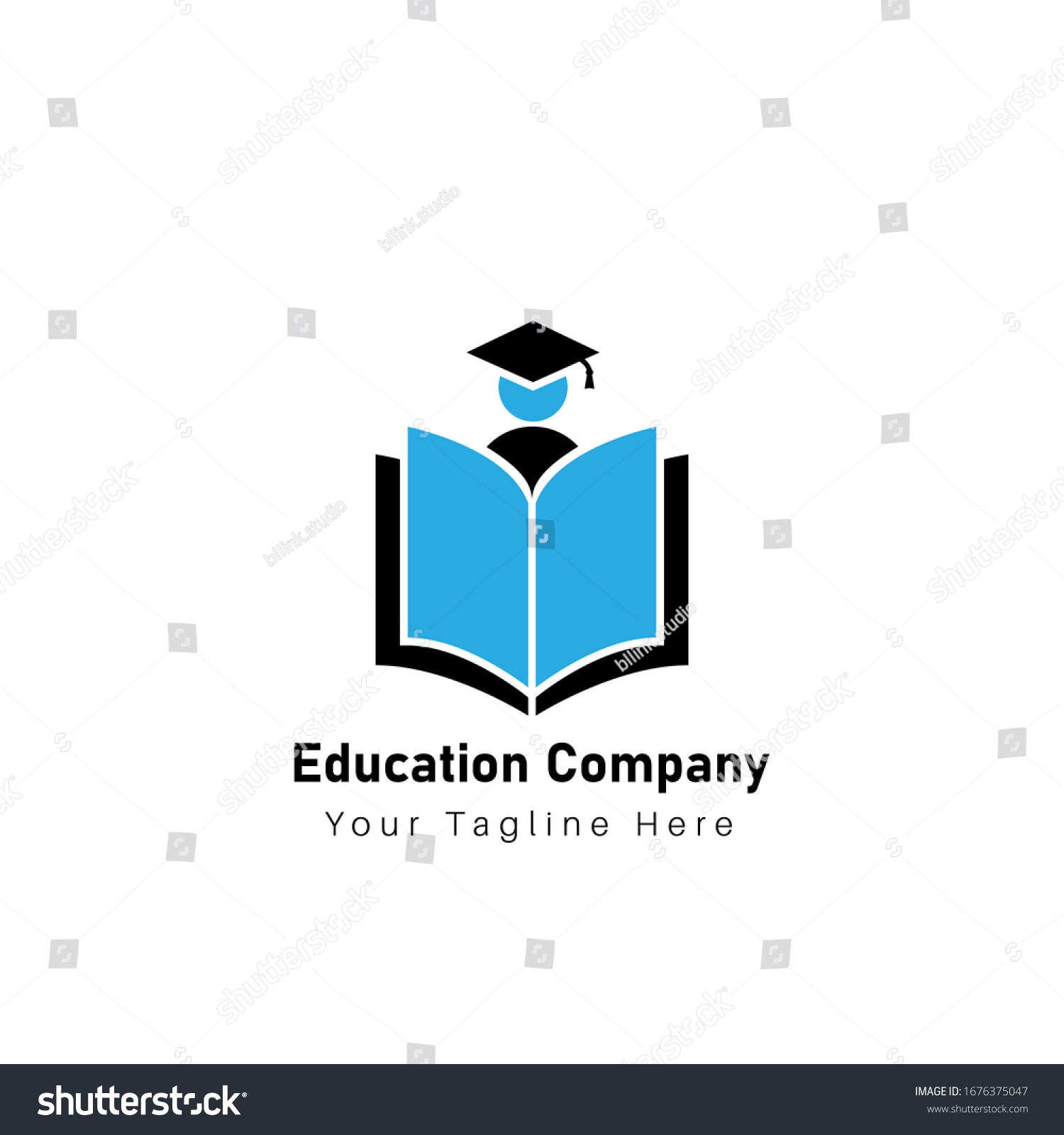 Youth Education Template Logo Library School Stock Vector (Royalty Free ...