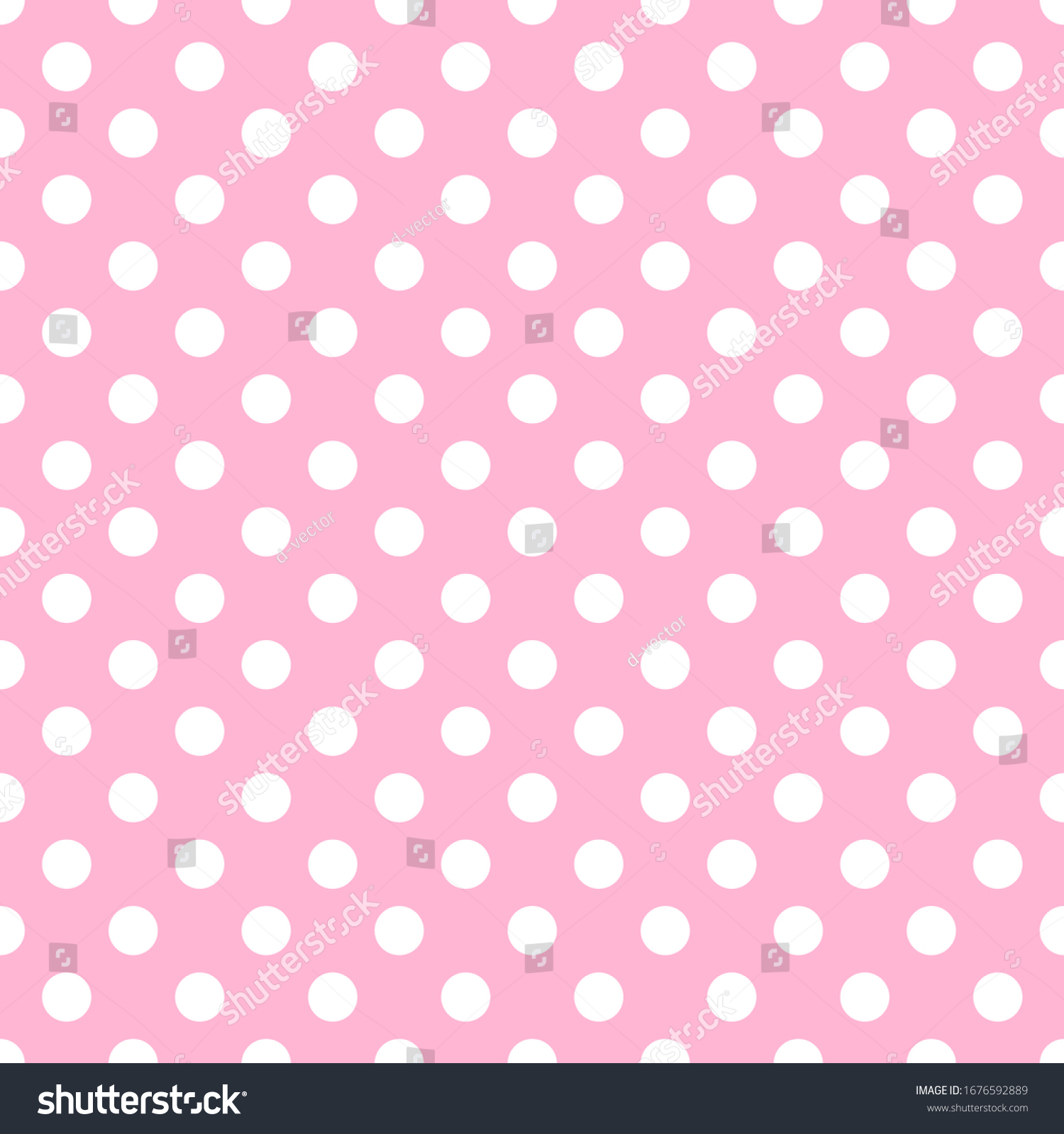 Cute Pink Seamless Pattern Dots Vector Stock Vector (Royalty Free ...