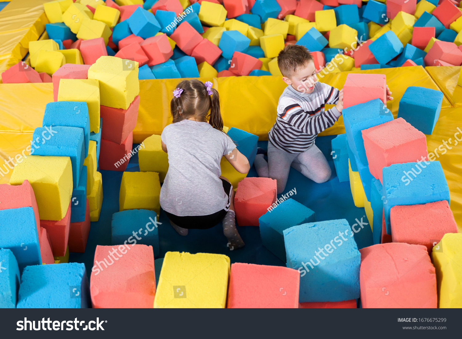 Children Playing Soft Cubes Dry Pool Stock Photo 1676675299 | Shutterstock