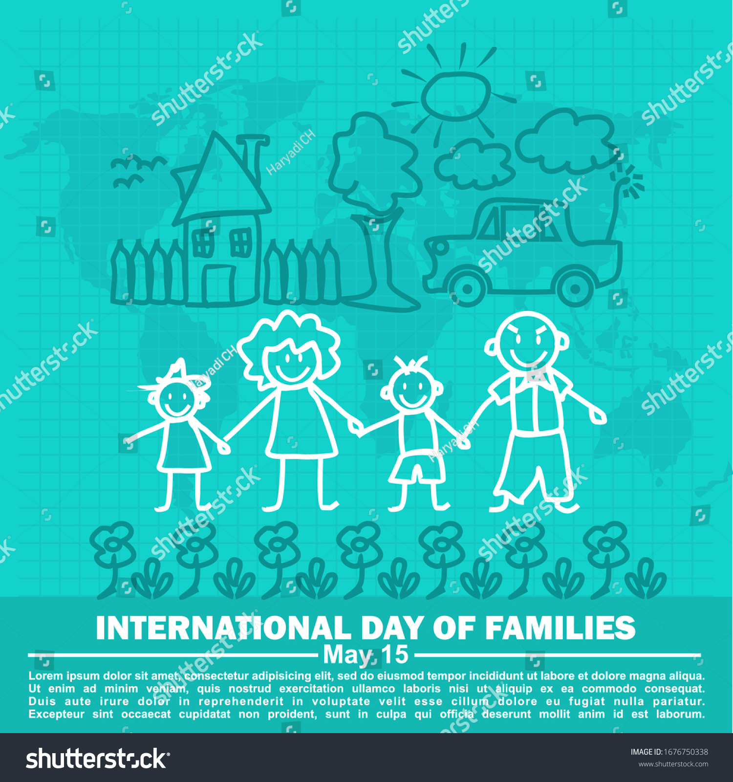 International Day Families Poster Banner Stock Vector (Royalty Free