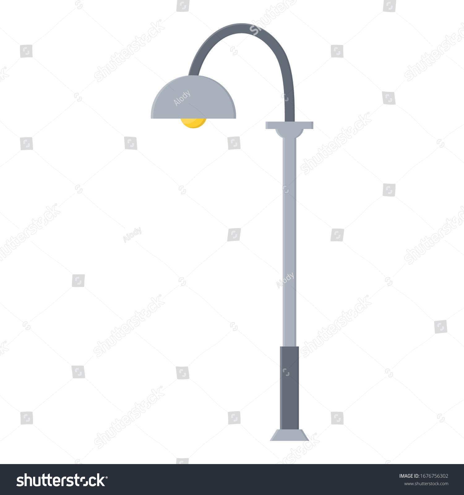 Street Light Cartoon Isolated On White Stock Illustration 1676756302 ...