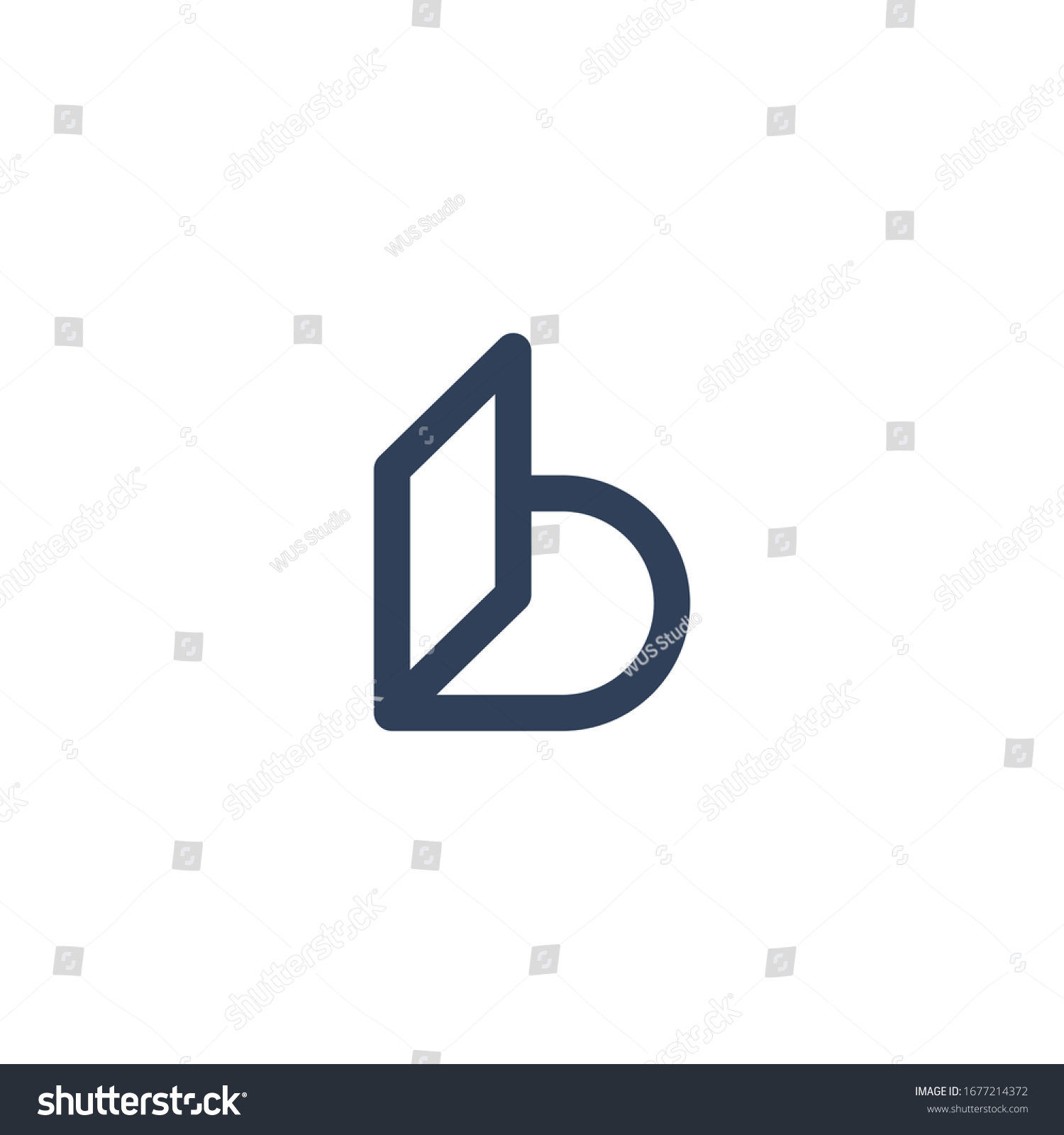 Letter B Logo Template Vector B Stock Vector (Royalty Free) 1677214372 ...