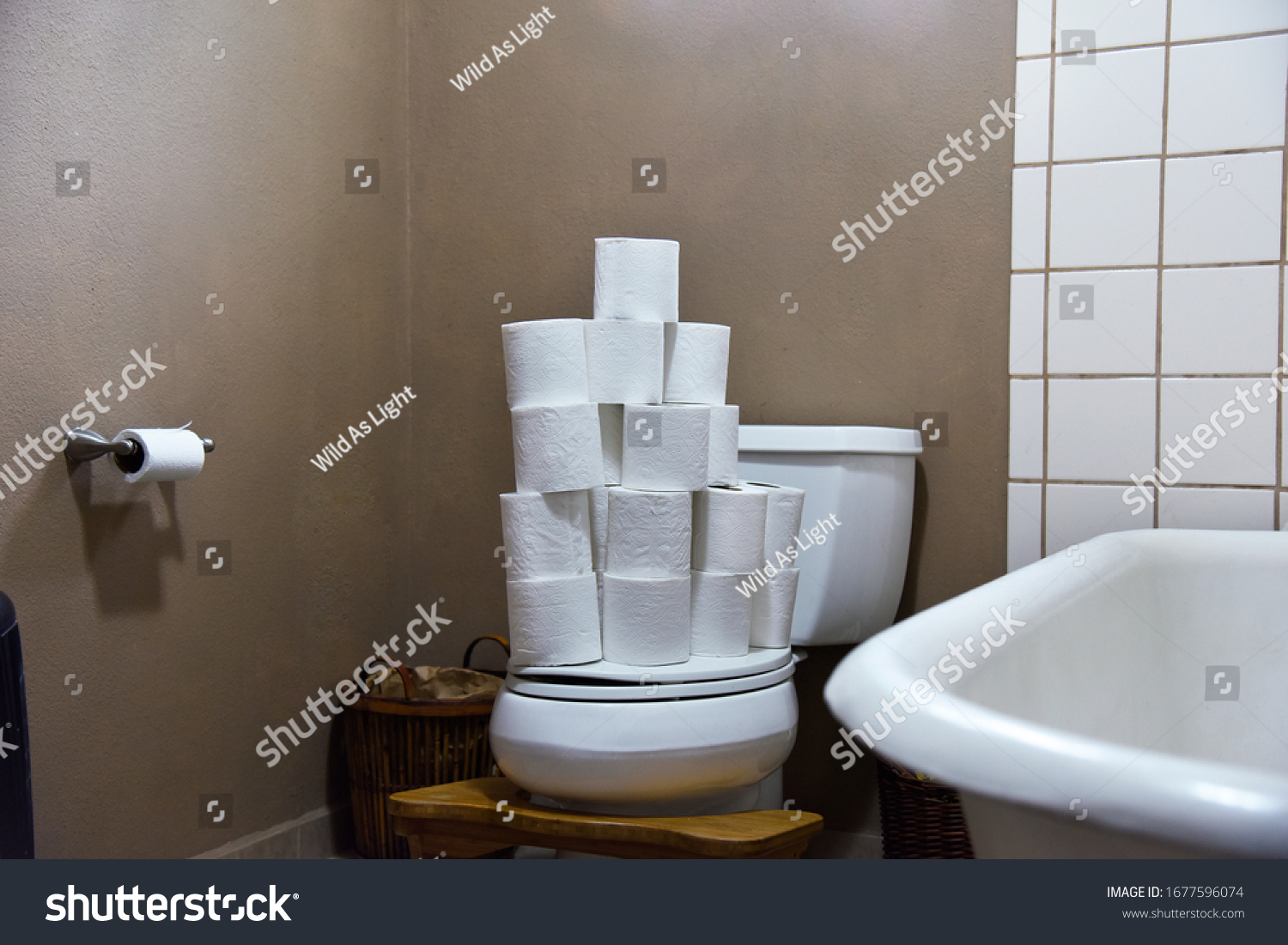 Toilet Paper Hoarding America Stock Photo 1677596074 Shutterstock