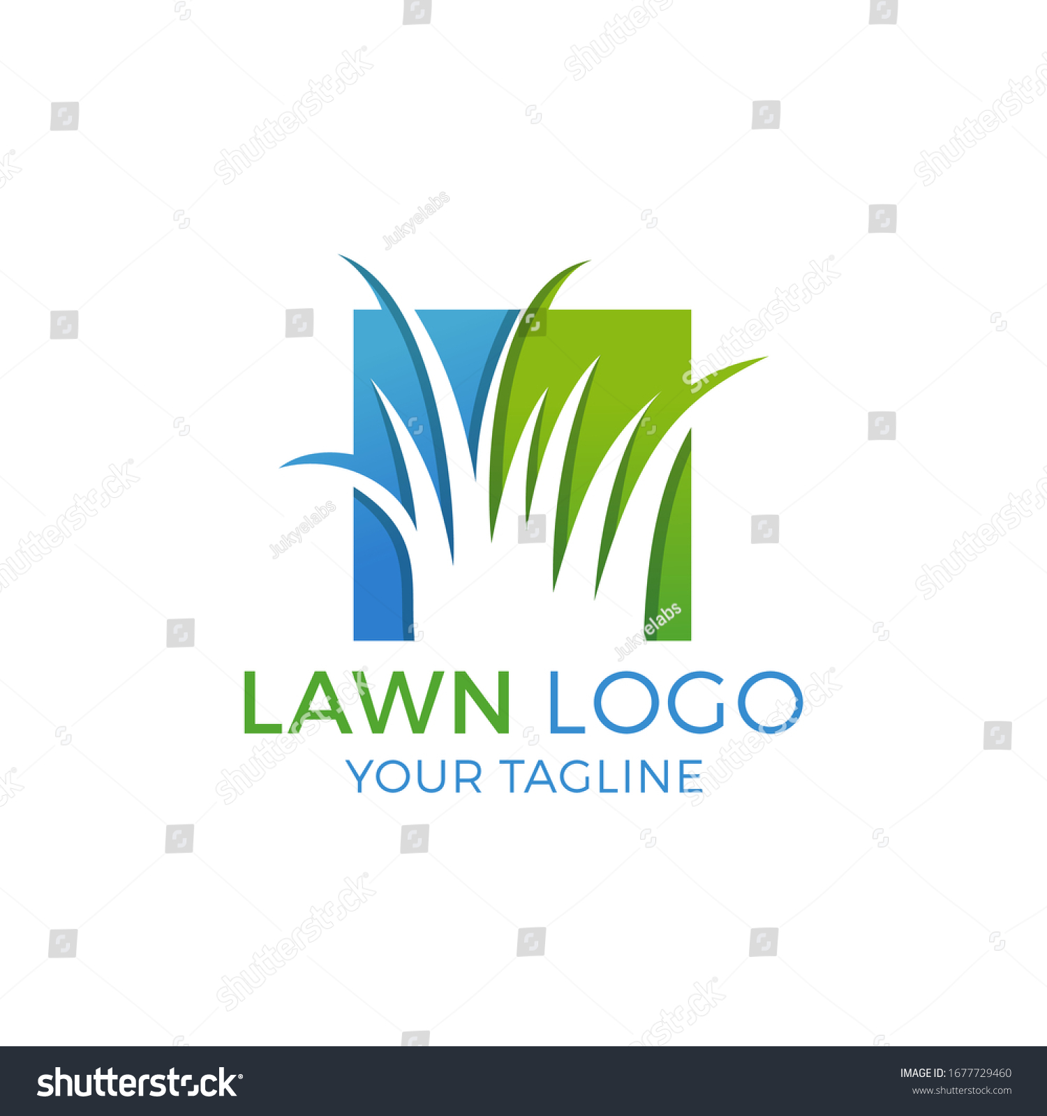 Lawn Logo Design Vector Illustration Stock Vector (Royalty Free ...