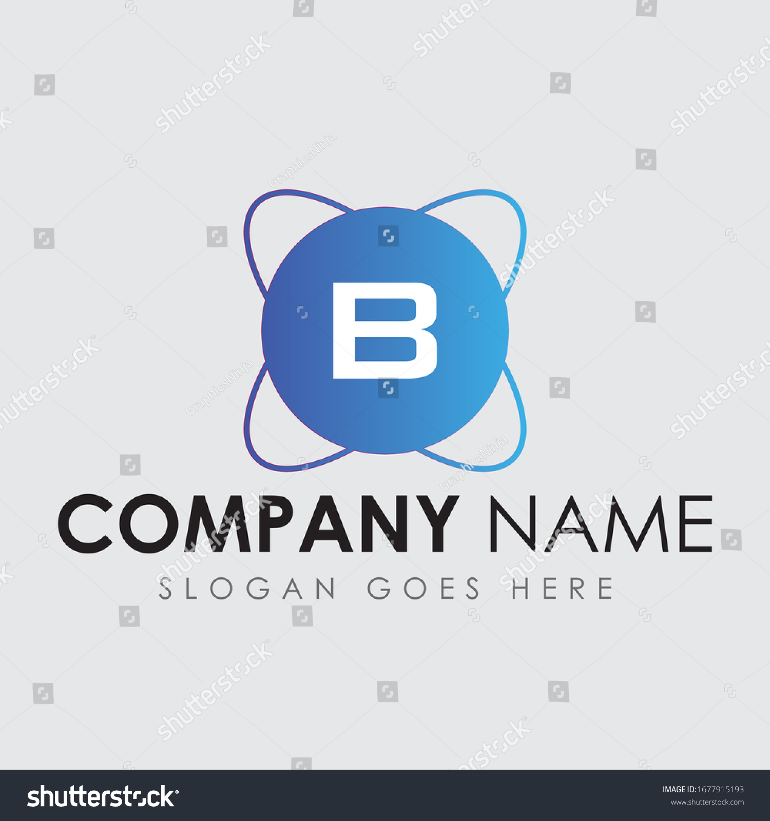 B Letter Tech Vector Logo Design Stock Vector (Royalty Free) 1677915193 ...