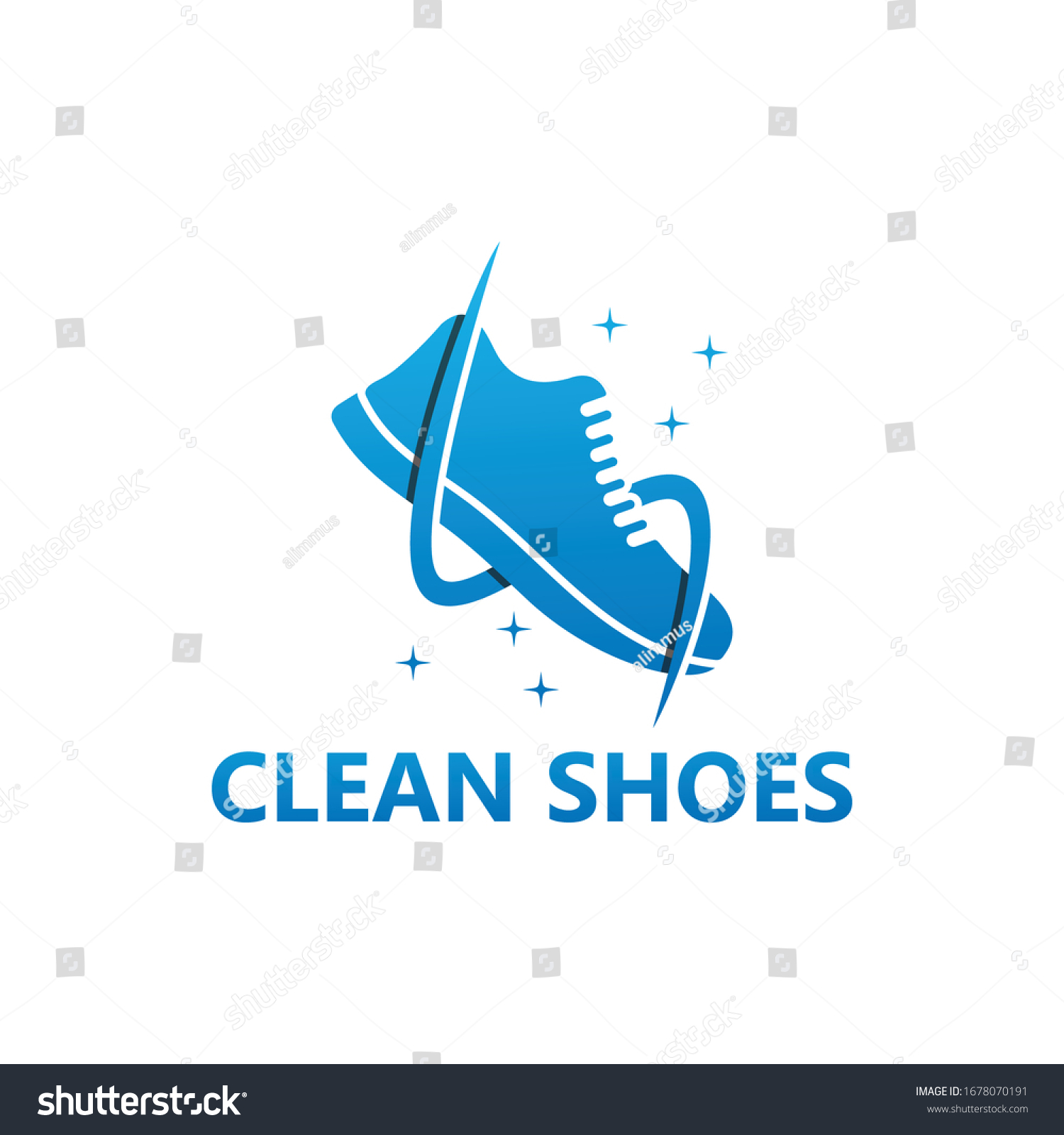 Clean Shoes Logo Template Design Stock Vector (royalty Free) 1678070191 