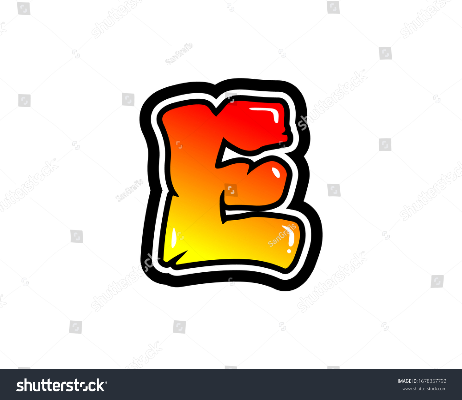intial letter e logo graffiti style stock vector royalty free 1678357792 shutterstock