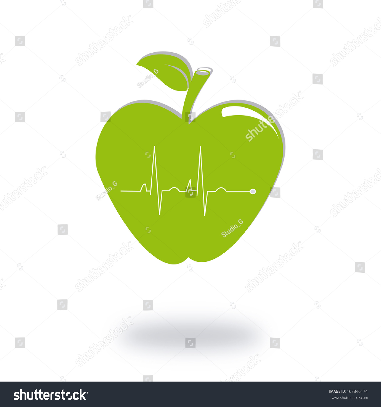 Healthy Lifestyle Over White Background Vector Stock Vector (Royalty ...