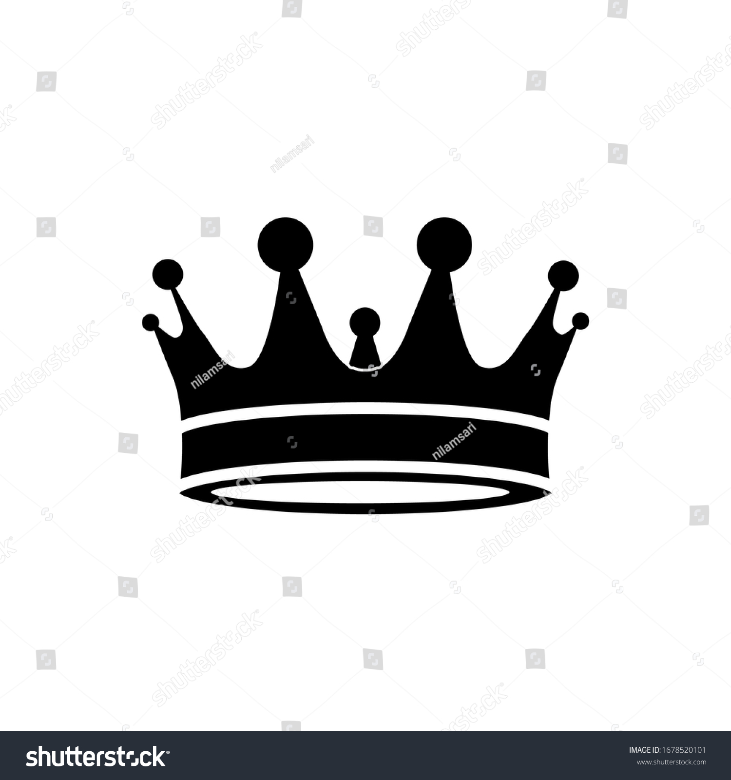 Royal Crown Icon Trendy Flat Design Stock Vector (Royalty Free ...