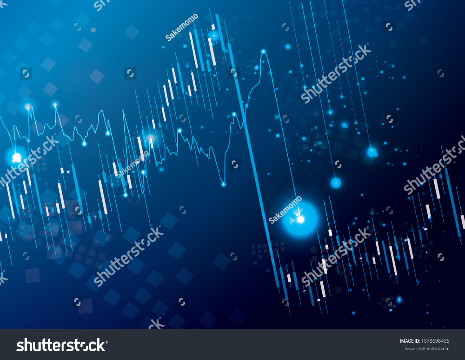 Stock Chart Background Stock Market Drop Stock Vector (Royalty Free ...