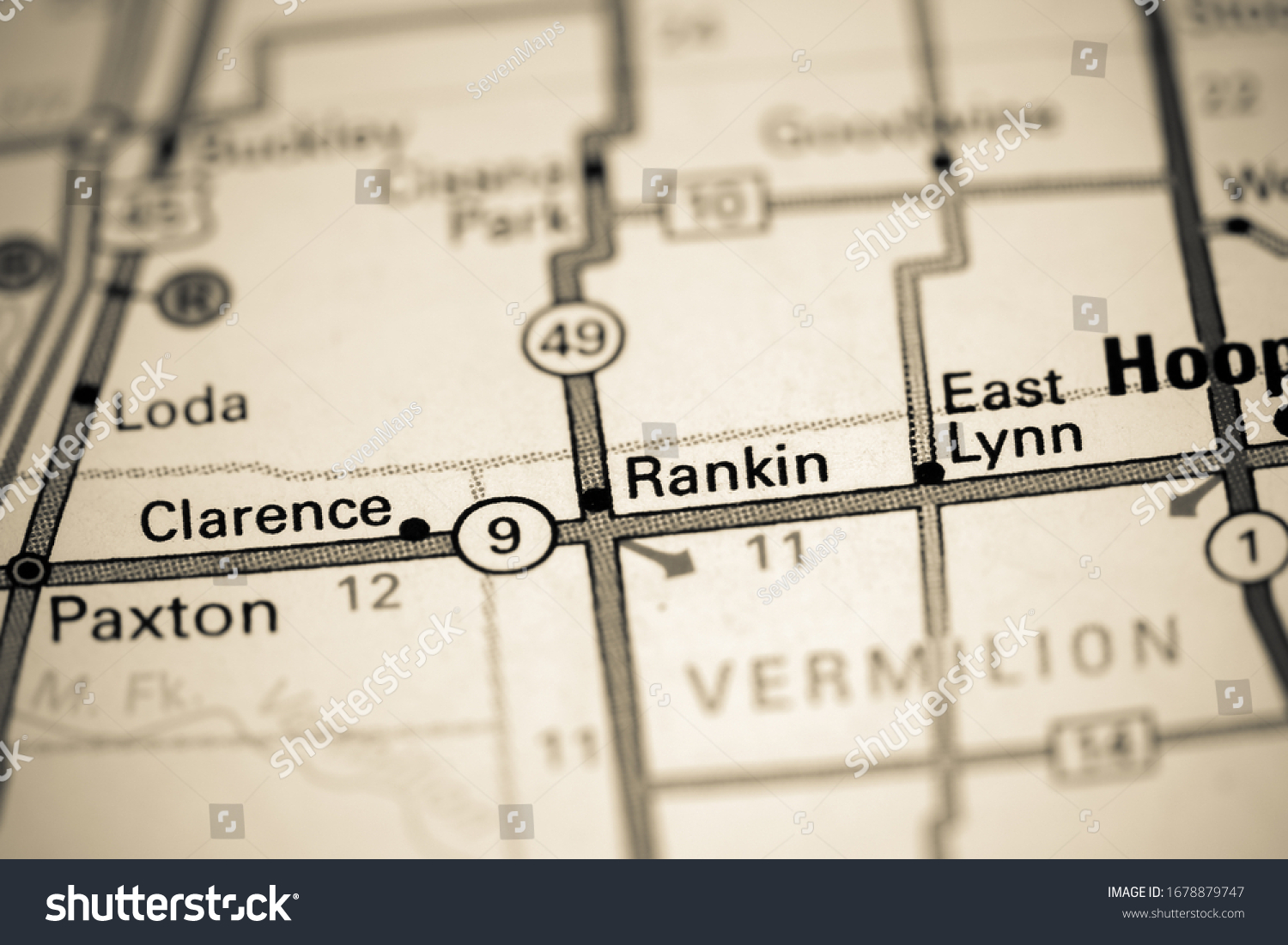 Rankin Illinois Usa On Map Stock Photo 1678879747 | Shutterstock