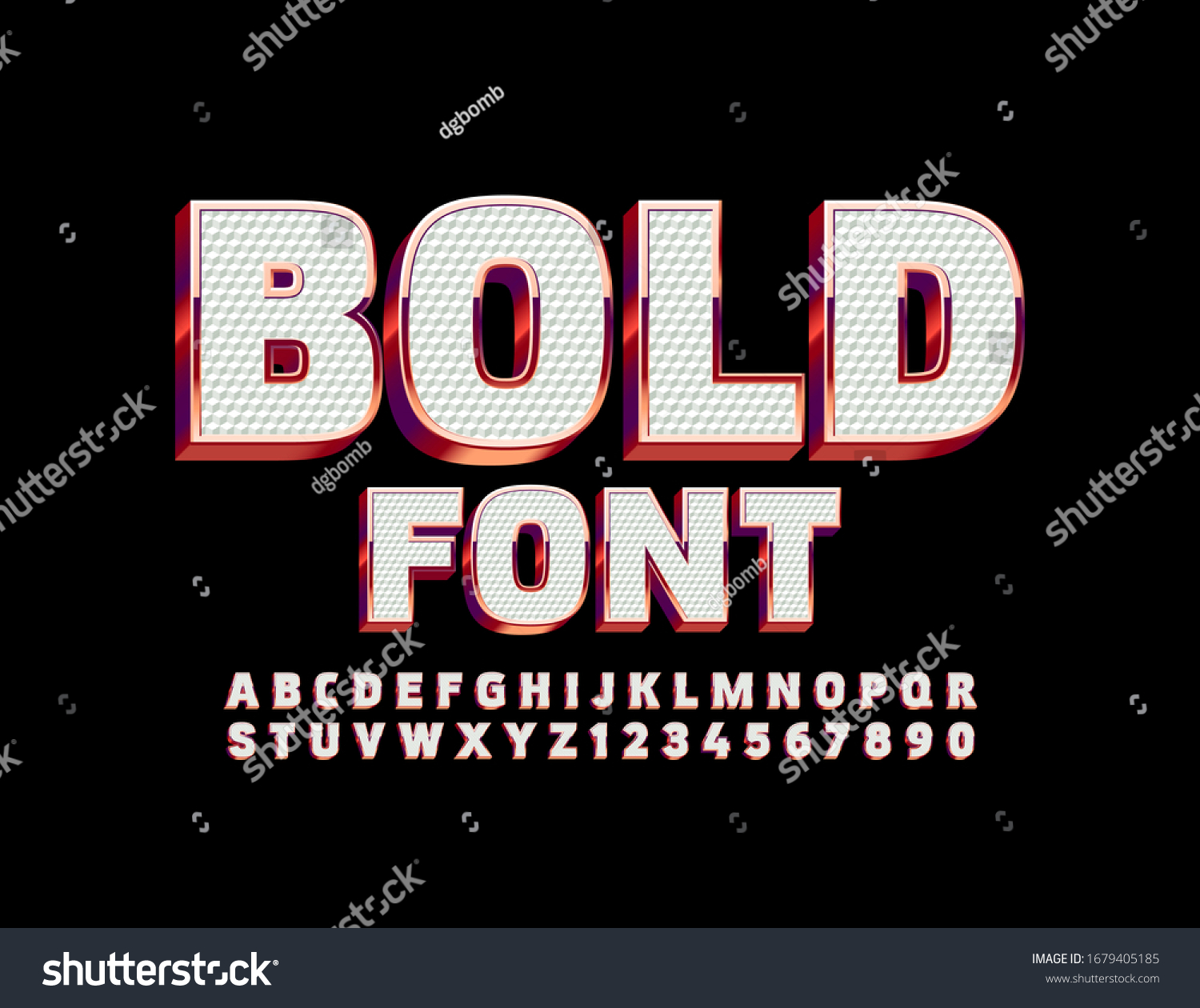 Vector Bold Font Pink Gold White Stock Vector (Royalty Free) 1679405185 ...