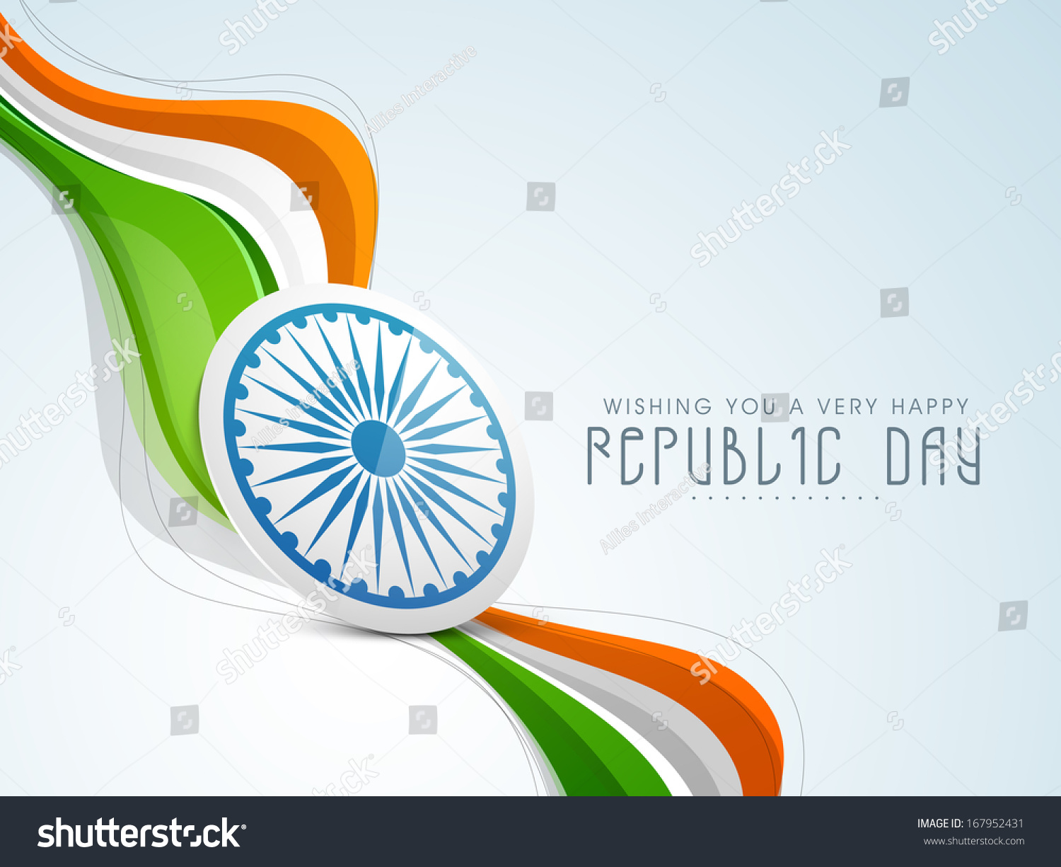 Stylish Indian Republic Day Concept Ashoka Stock Vector (Royalty Free ...