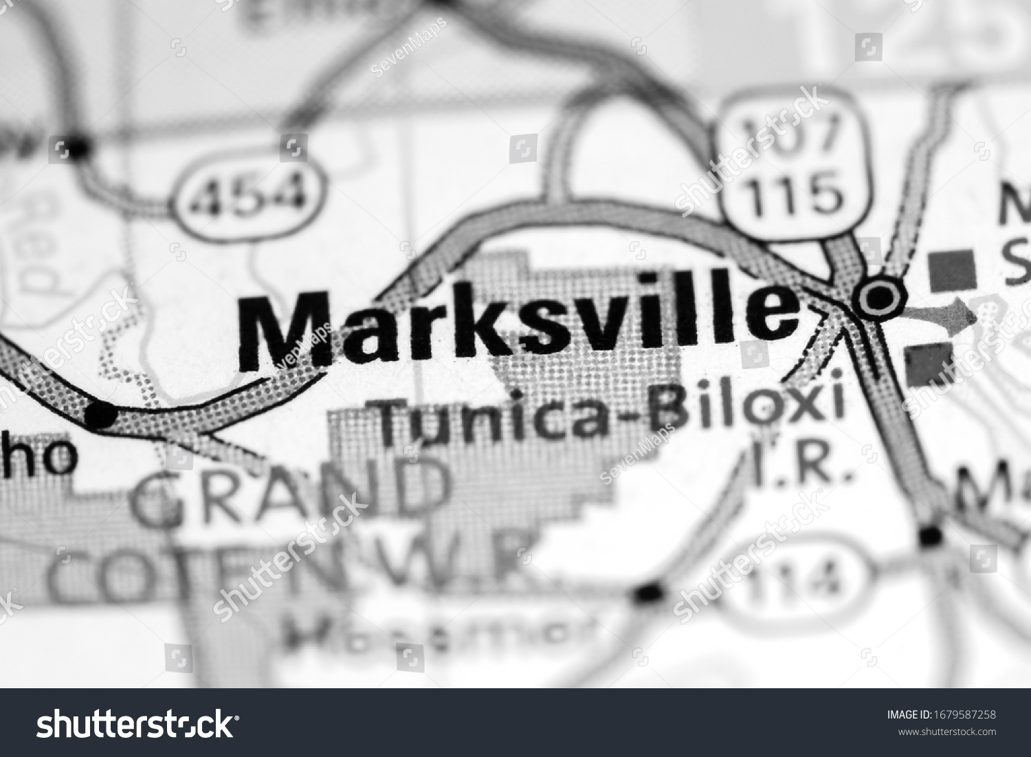 Stock Photo Marksville Louisiana Usa On A Map 1679587258 