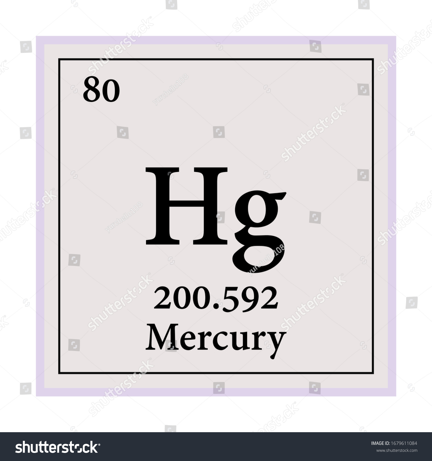 Mercury Periodic Table Elements Vector Illustration Stock Vector ...