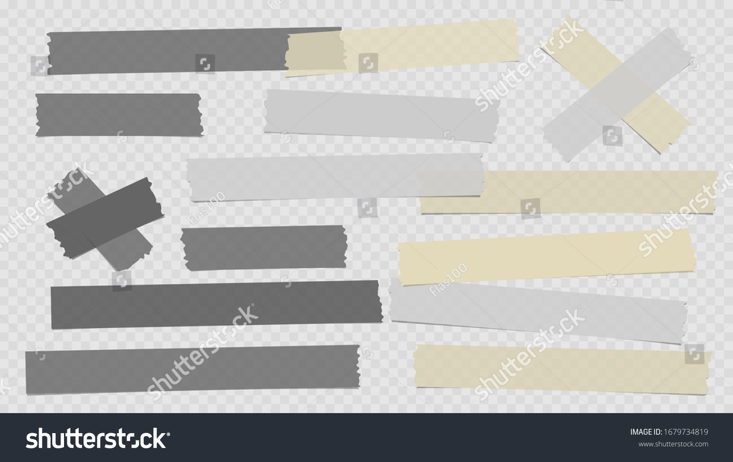 Yellow Grey Different Size Adhesive Sticky Stock Vector (Royalty Free ...