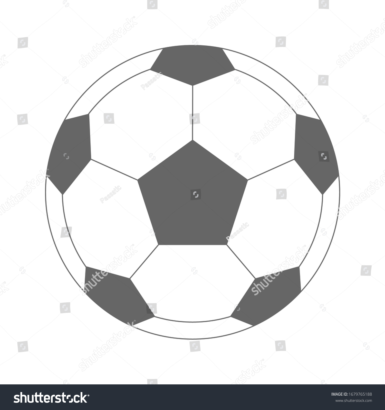 Soccer Football Ball Icon White Background Stock Vector (Royalty Free ...