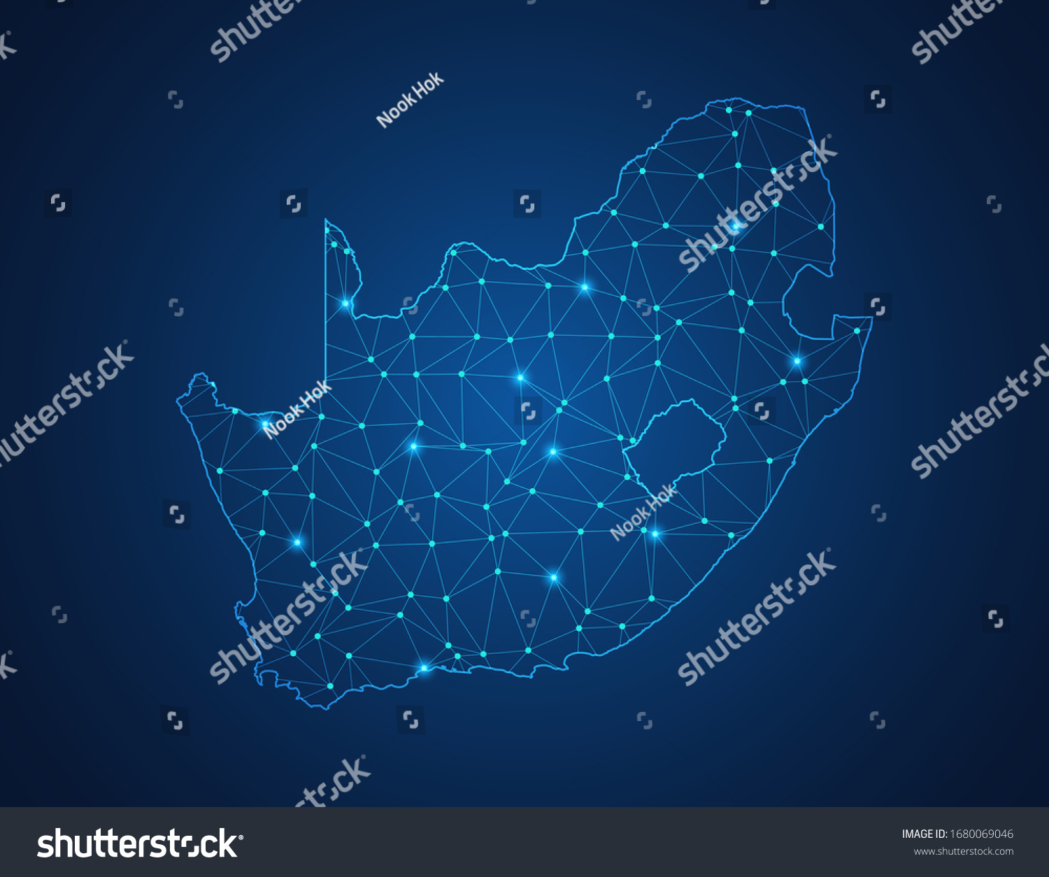 Business Map South Africa Modern Design Stock Vector (Royalty Free ...